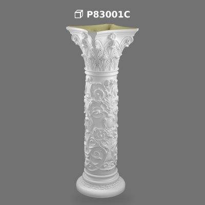 Coloană Scurtă Romană din Poliuretan pentru Decor