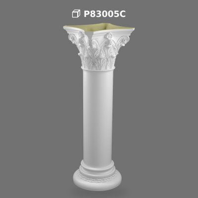 Coloană Romană Scurtă din Poliuretan pentru Decor Exterior și Interior