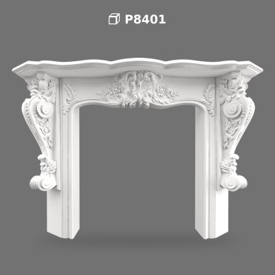 Cadru Decorativ de Șemineu din Poliuretan pentru Interior