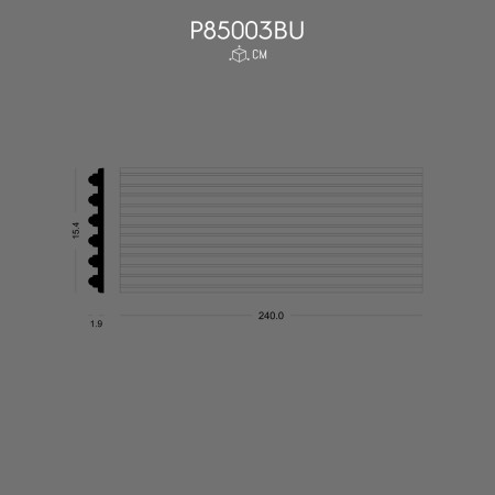 P85003BU Decorative panel model Decor for external polyurethane cladding