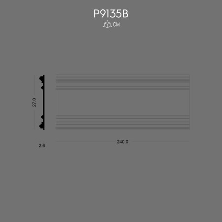 P9135B Prices for Jamb polyurethane panel with a flat surface made of rigid foam