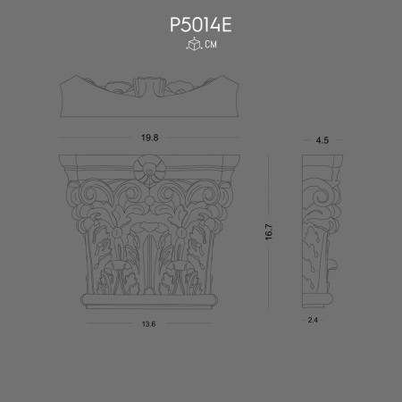 P5014E Polyurethane capital prices with decorative patterns
