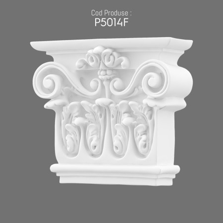 P5014F Polyurethane column with Byzantine, Roman, Greek pattern, decorative column and capital patterns in polyurethane.