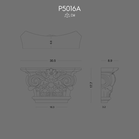 P5016A Polyurethane column prices with ottoman pattern.