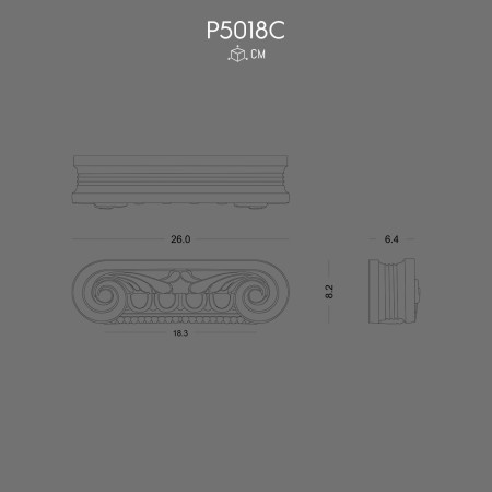 P5018C Polyurethane capital prices with decorative patterns