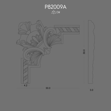 P82009A Classic decor with polyurethane pattern