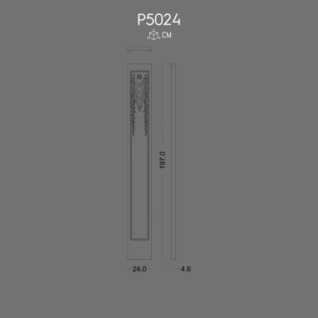 P5024 Polyurethane pilaster prices with decorative patterns