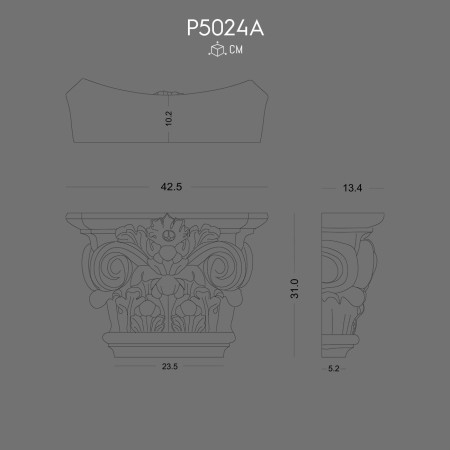 P5024A Polyurethane pillar with decorative patterns