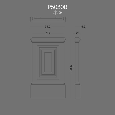 P5030B Models of polyurethane capitals. Decorative polyurethane column.