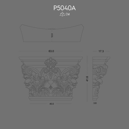 P5040A Models of polyurethane capitals. Decorative polyurethane column.