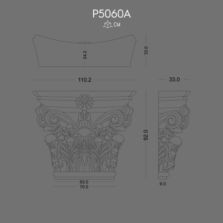 P5060A Production of polyurethane column with ottoman pattern.