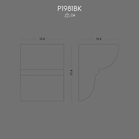 P1981BK Catalog decorative ceiling beam with carved appearance