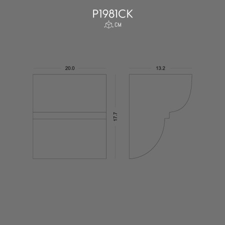 P1981CK Beam patterns with ax carved wood look