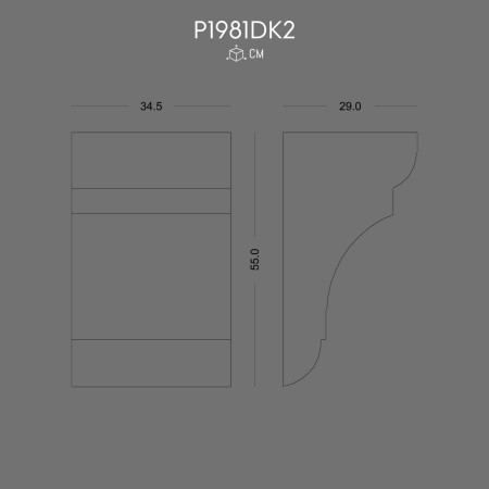 P1981DK2 Rigid polyurethane foam imitation wood beam models