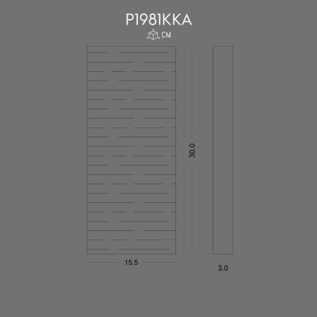 P1981KKA Prices wood imitation beam with an ax carved appearance
