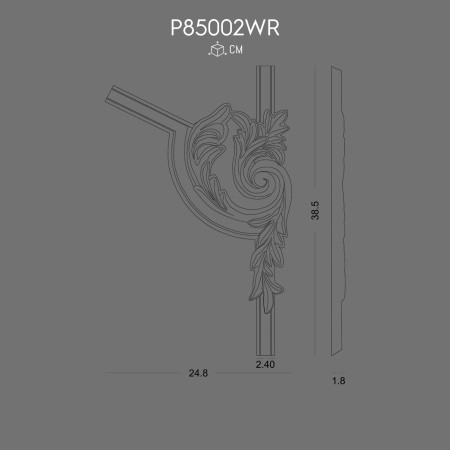 P85002WR Wall bracket with pattern
