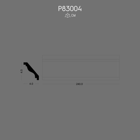 P83004 Productie de cornise simplu decorativ de perete din poliuretan