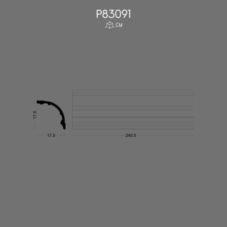 P83091 Tipuri de cornise simplu decorativ de perete din poliuretan fara model