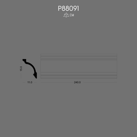 P88091 Preturi de  cornișe de perete din poliuretan. Cornișe decor pentru exterior si interior din poliuretan