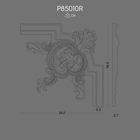 P85010R Polyurethane corner patterns with pattern