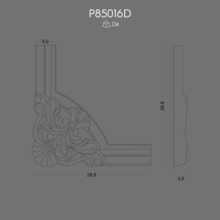 P85016D Wall bracket with polyurethane pattern