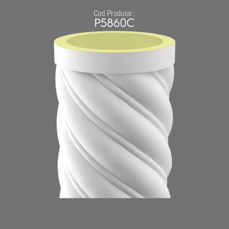 P5860C Coloana bizantină  grecească din poliuretan. Coloana Dorică ,Corintică și modele de capitel