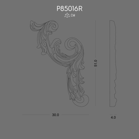 P85016R Polyurethane wall bracket types