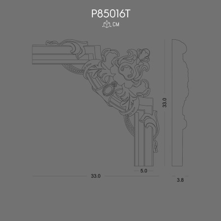 P85016T Polyurethane wall bra with pattern