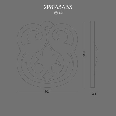 2P8143A33 Types of cut-out decorative panels in polyurethane cladding