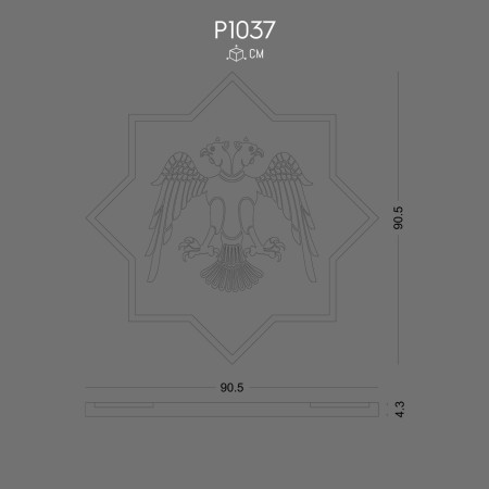 P1037 Polyurethane exterior cladding. Polyurethane cutout panel