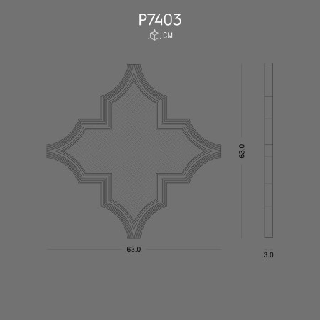 P7403 Polyurethane exterior cladding. Polyurethane decorative panel