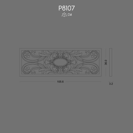 P8107 Decorative panel model cut out of Polyurethane