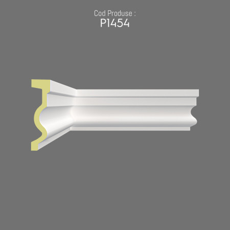 P1454 Placarea de fațadă prefabricată din poliuretan cu sectiuni laterale ale ferestrei 