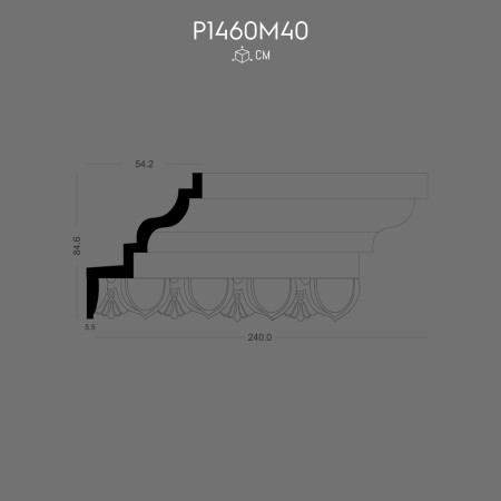 P1460M40 Tipuri de stâlpi de pervaz din poliuretan