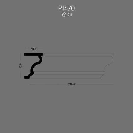 P1470 Placare de fațadă prefabricată din poliuretan rama decorativa din poliuretan