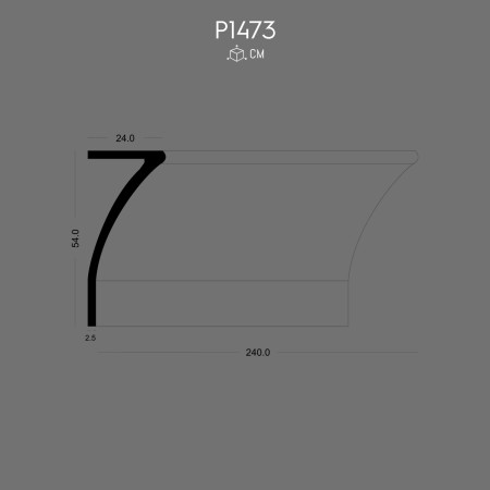 P1473 Placare de fațadă din poliuretan cant exterior din poliuretan