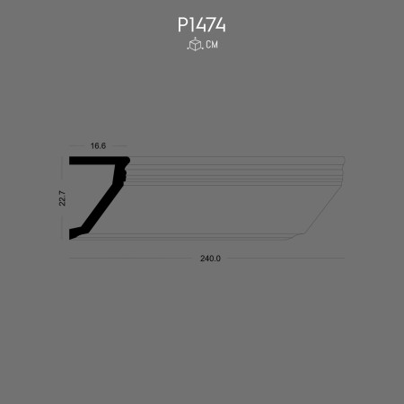 P1474 Modele din poliuretan cu ancadrament pentru laterala ferestrei