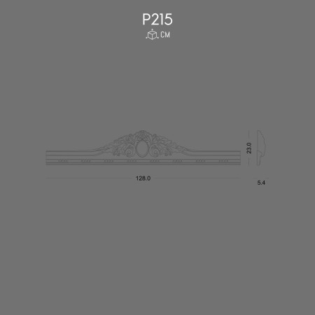 P215 Polyurethane ornament, polyurethane wall crown with pattern