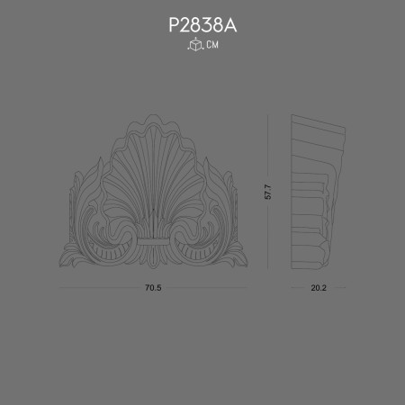 P2838A Polyurethane wall crown