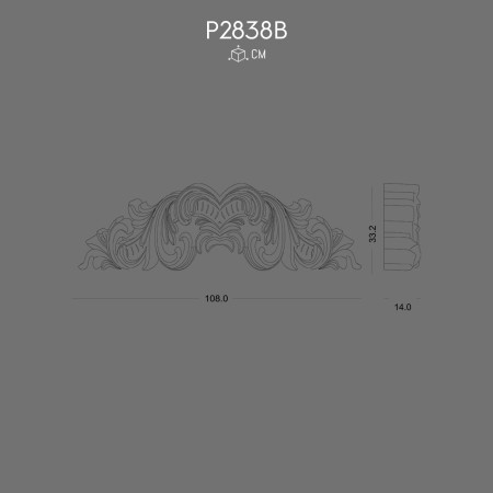 P2838B Decorative polyurethane crown models