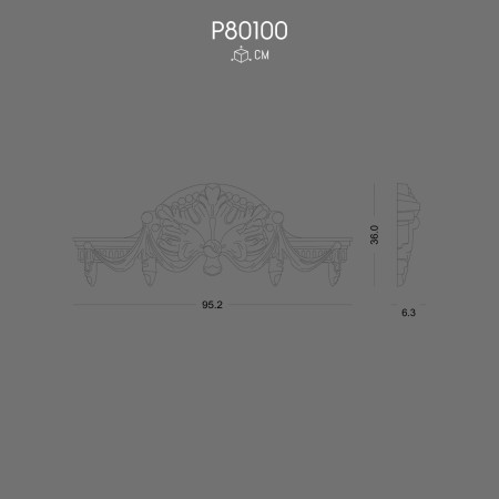 P80100 Polyurethane wall crown