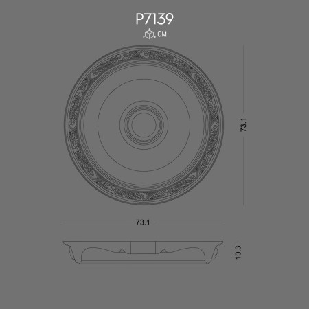P7139 Polyurethane Decor Polyurethane Fabrication of wall dome