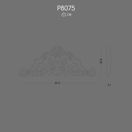 P8075 Types of decorative polyurethane wall crowns