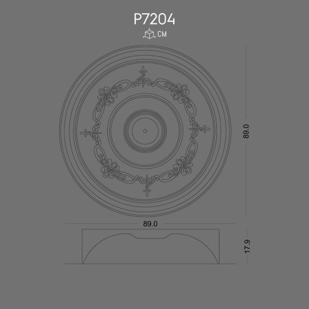 P7204 Decorative Ornamental Polyurethane Polyurethane models with wall domes