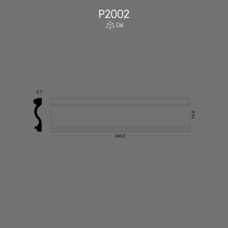 P2002 Modele decorative de bordura de perete din poliuretan