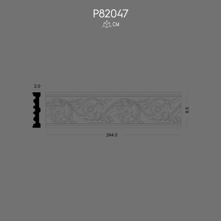 P82047 Production of polyurethane decorations. Wall borders with decorative patterns