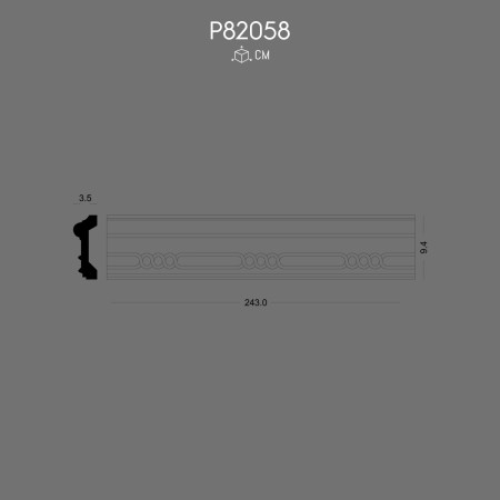 P82058 Polyurethane wall borders with patterns. Polyurethane decoration products