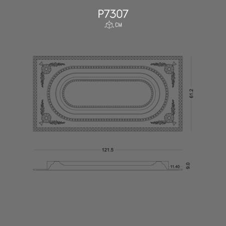 P7307 Decorative patterns with polyurethane dome patterns Decorated polyurethane