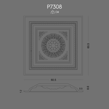 P7308 Living room Kitchen Bedroom Corridor Decorative Patterned Wall dome types