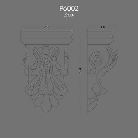 P6002 Prices polyurethane wall brackets with decorative patterns